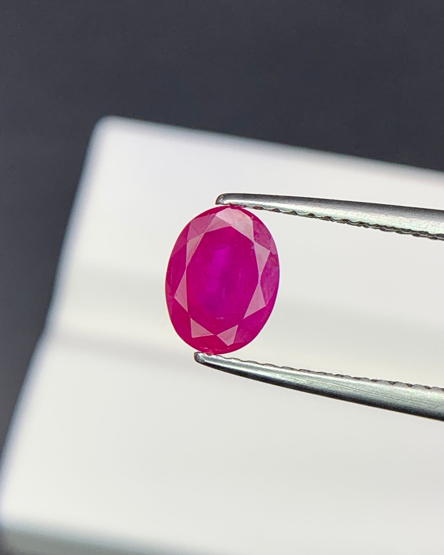 Natural Ruby 1.09 Carat 7.3x5.5 MM Oval Shape Faceted Gemstone 