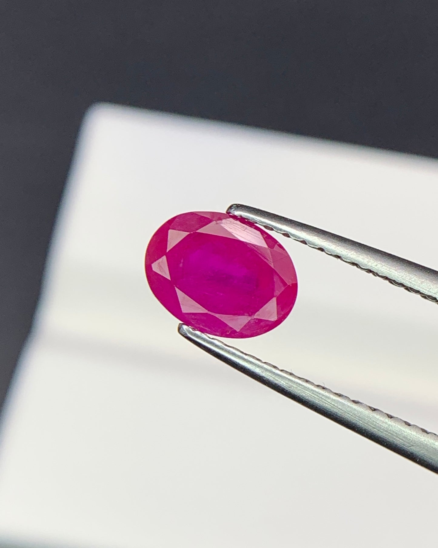 Natural Ruby 1.09 Carat 7.3x5.5 MM Oval Shape Faceted Gemstone 