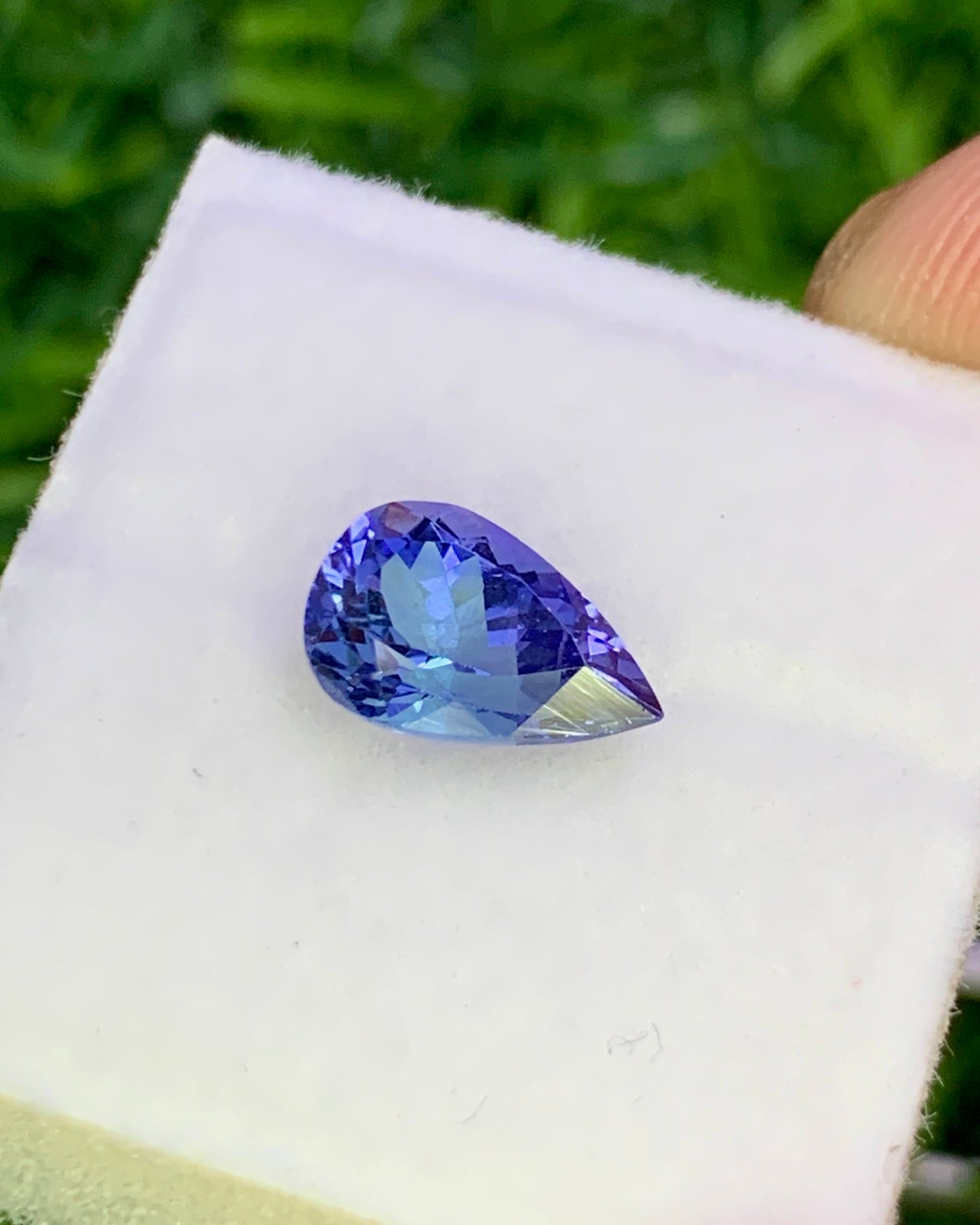 Natural Bi Color Tanzanite 1.35 Carat 9x5.9 MM Pear Shape Faceted Gemstone