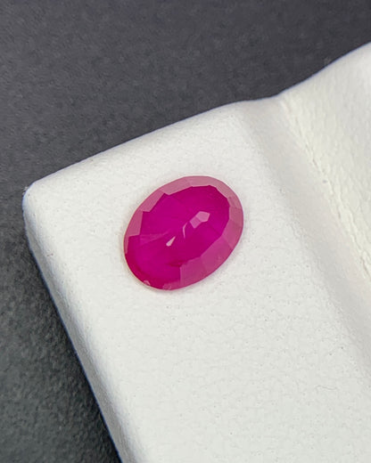 Natural Ruby 1.09 Carat 7.3x5.5 MM Oval Shape Faceted Gemstone 