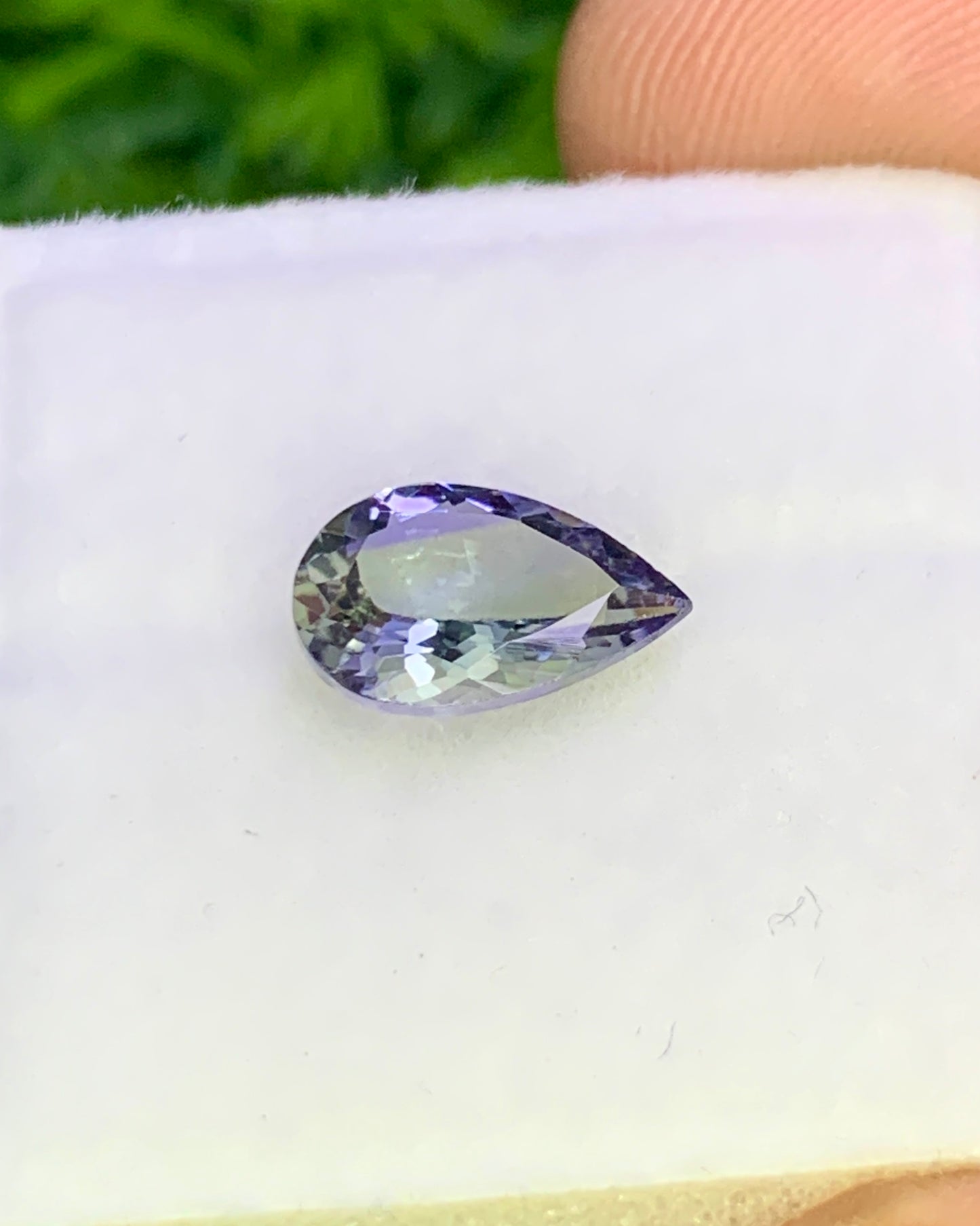 Natural Bi Color Tanzanite 1.24 Carat 9.1x6.1 MM Pear Shape Faceted Gemstone