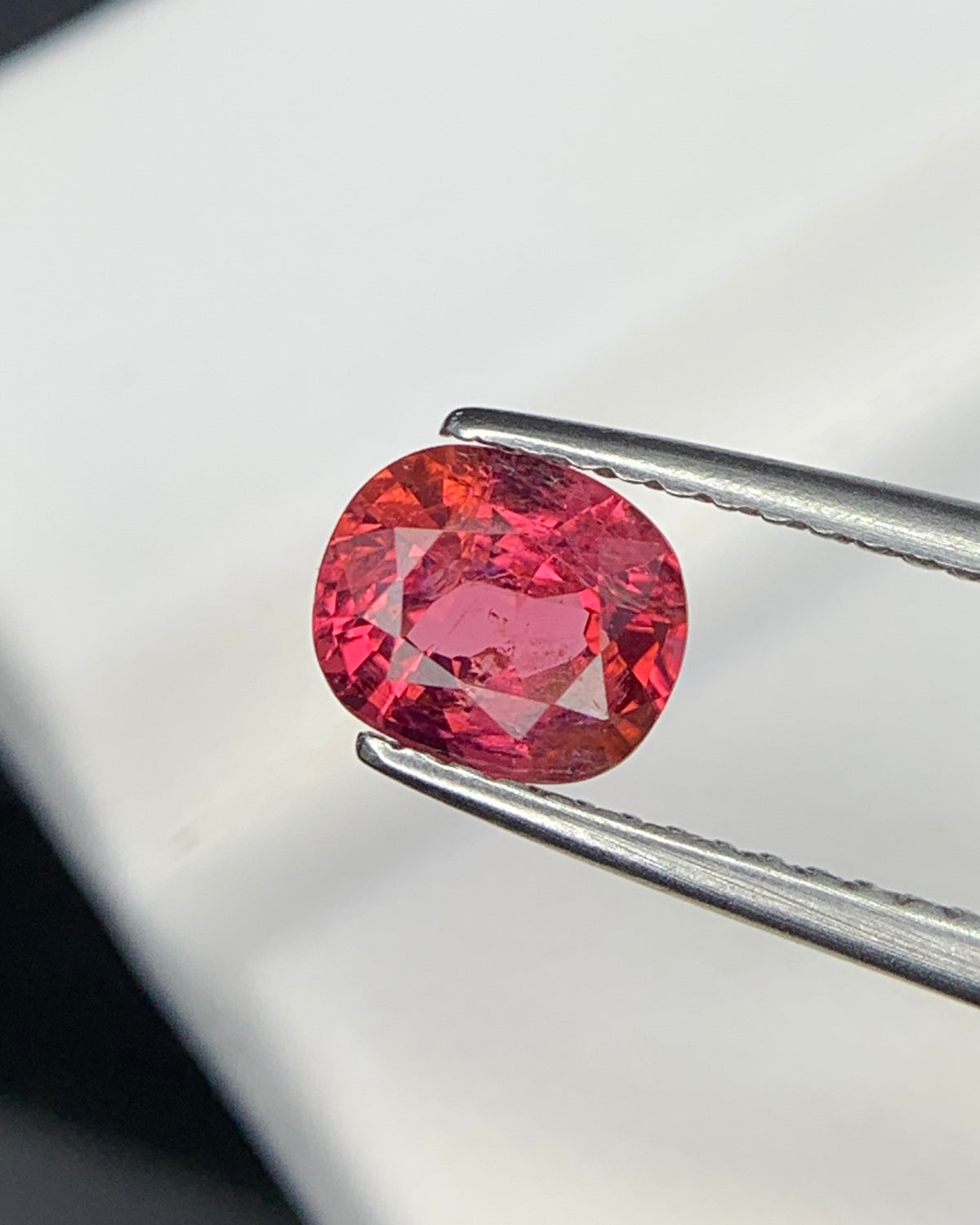 Natural Red Spinel 1.05 Carat 6.5x5.5 MM Cushion Shape Faceted Gemstone 
