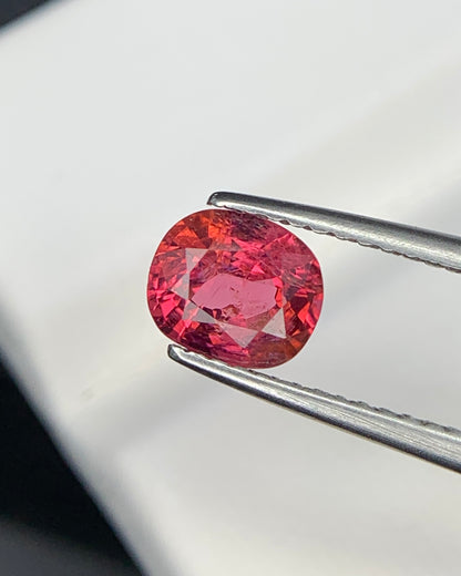 Natural Red Spinel 1.05 Carat 6.5x5.5 MM Cushion Shape Faceted Gemstone 