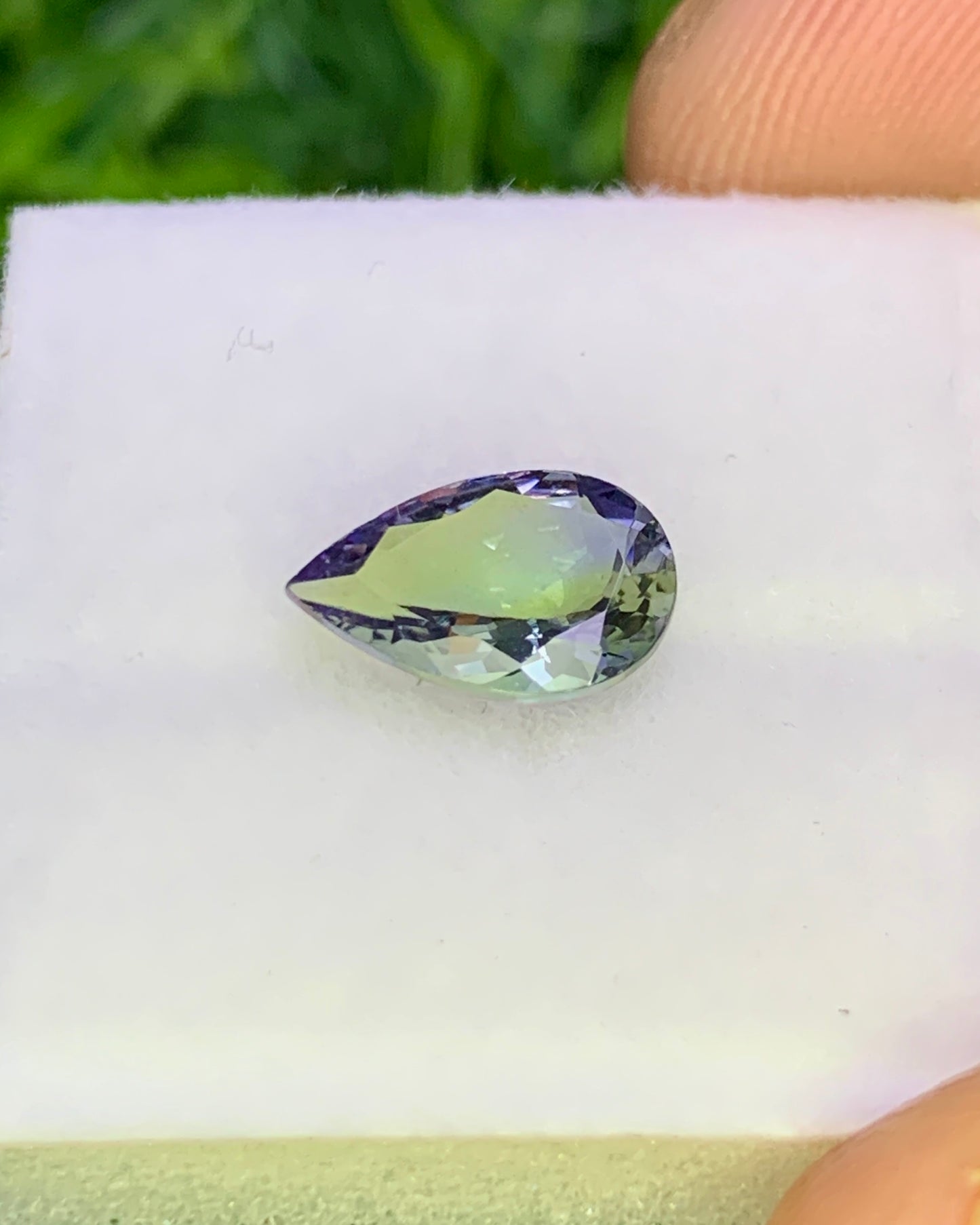 Natural Bi Color Tanzanite 1.24 Carat 9.1x6.1 MM Pear Shape Faceted Gemstone