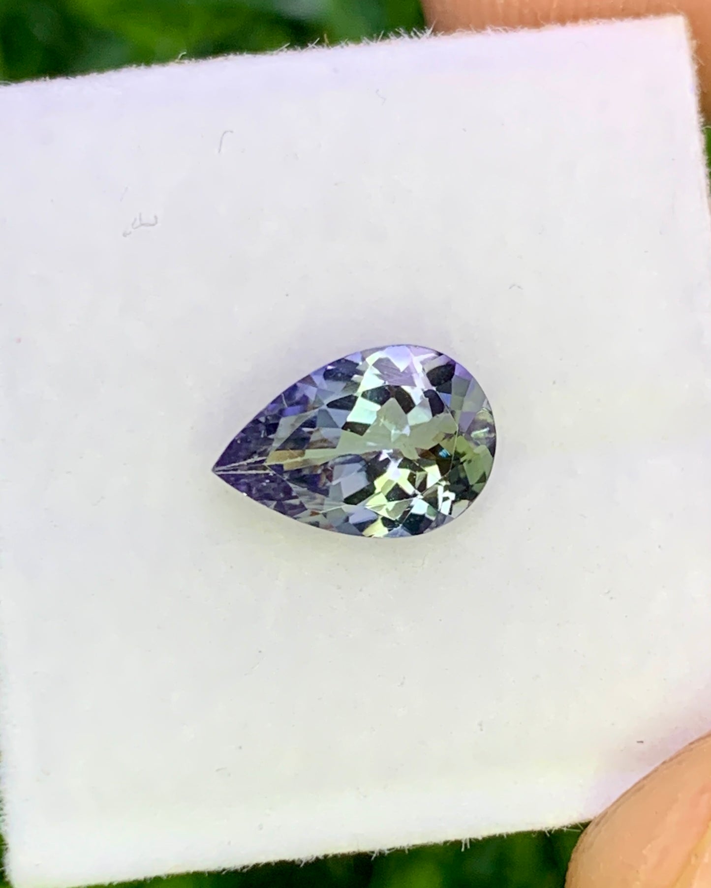 Natural Bi Color Tanzanite 1.24 Carat 9.1x6.1 MM Pear Shape Faceted Gemstone