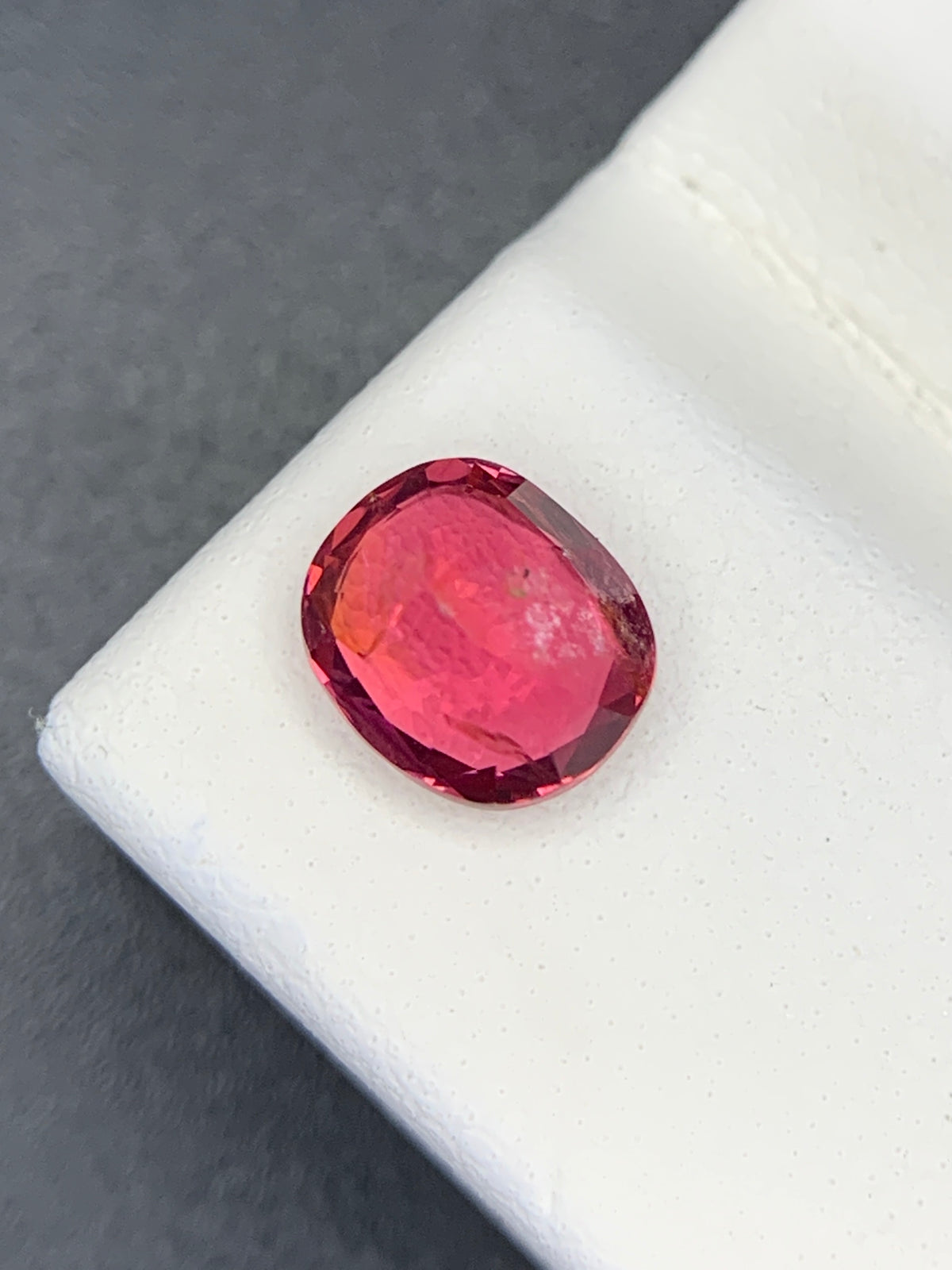 Natural Red Spinel 1.05 Carat 6.5x5.5 MM Cushion Shape Faceted Gemstone 