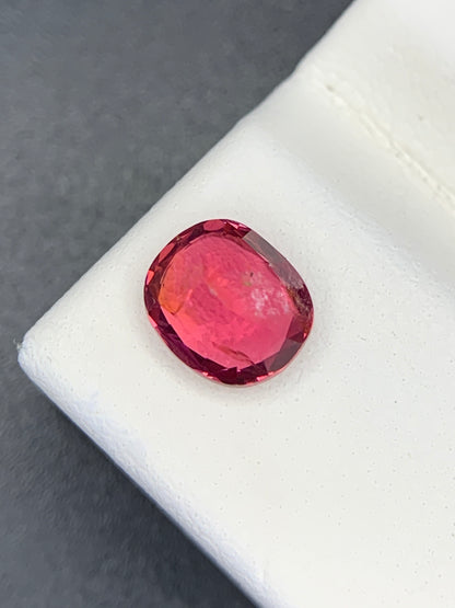 Natural Red Spinel 1.05 Carat 6.5x5.5 MM Cushion Shape Faceted Gemstone 