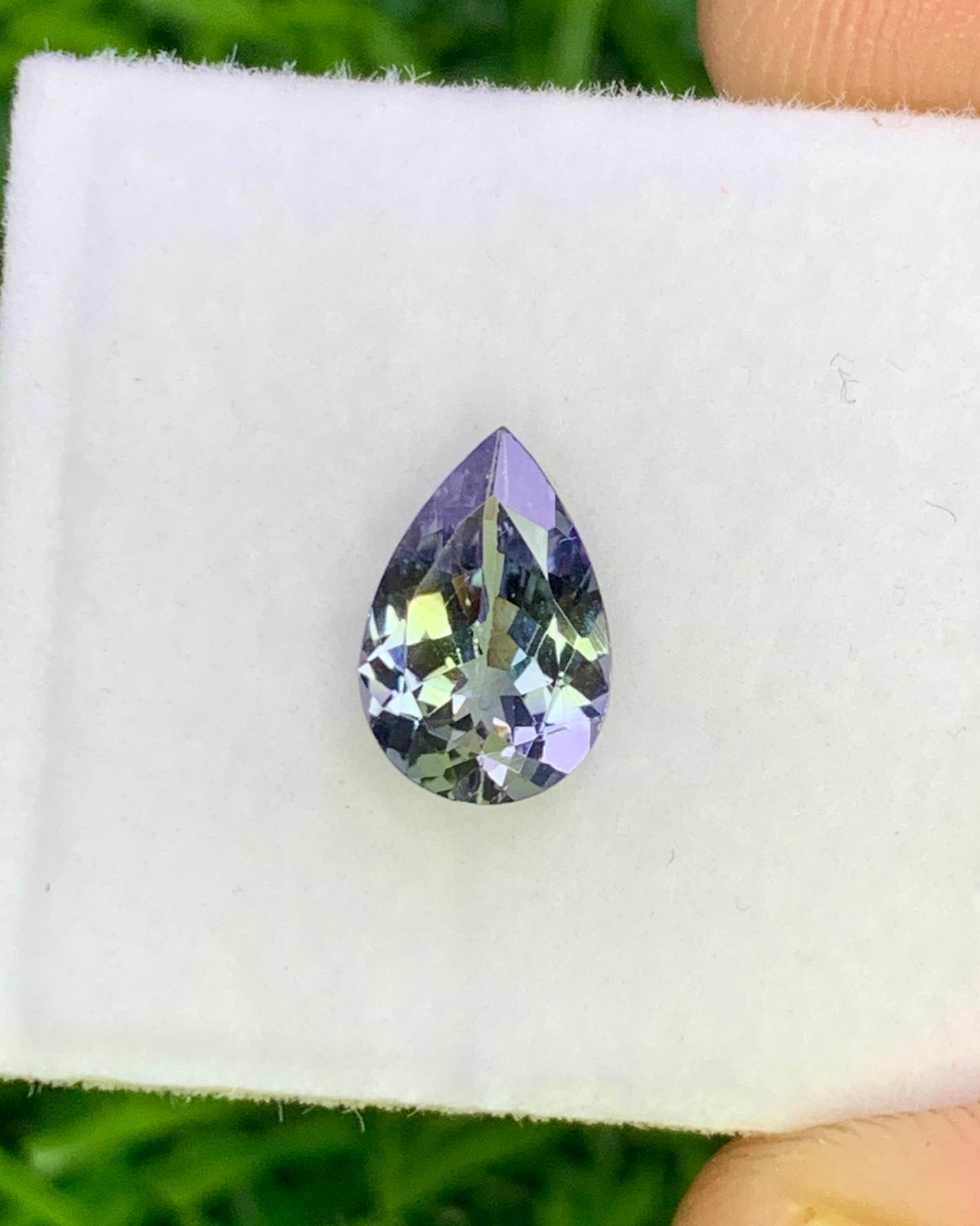 Natural Bi Color Tanzanite 1.24 Carat 9.1x6.1 MM Pear Shape Faceted Gemstone