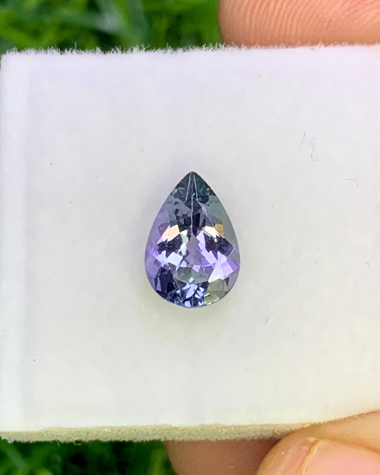 Natural Bi Color Tanzanite 1.41 Carat 9x6 MM Pear Shape Faceted Gemstone