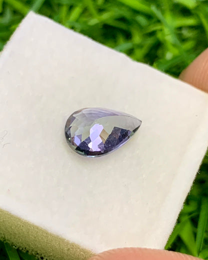 Natural Bi Color Tanzanite 1.41 Carat 9x6 MM Pear Shape Faceted Gemstone