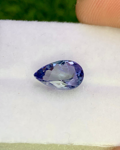 Natural Purple Tanzanite 1.40 Carat 9x6 MM Pear Shape Faceted Gemstone