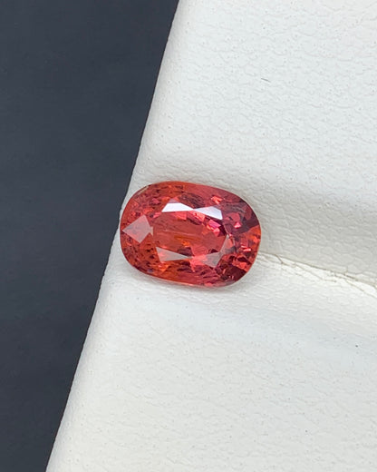 Natural Red Spinel 1.27 Carat 7.3x5.3 MM Cushion Shape Faceted Gemstone 