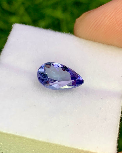 Natural Purple Tanzanite 1.40 Carat 9x6 MM Pear Shape Faceted Gemstone