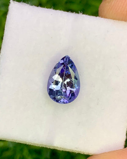 Natural Purple Tanzanite 1.40 Carat 9x6 MM Pear Shape Faceted Gemstone