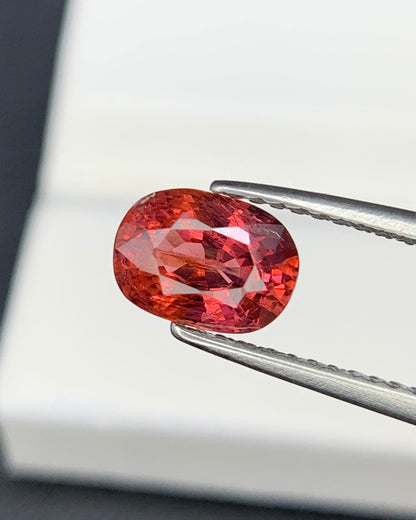 Natural Red Spinel 1.27 Carat 7.3x5.3 MM Cushion Shape Faceted Gemstone 