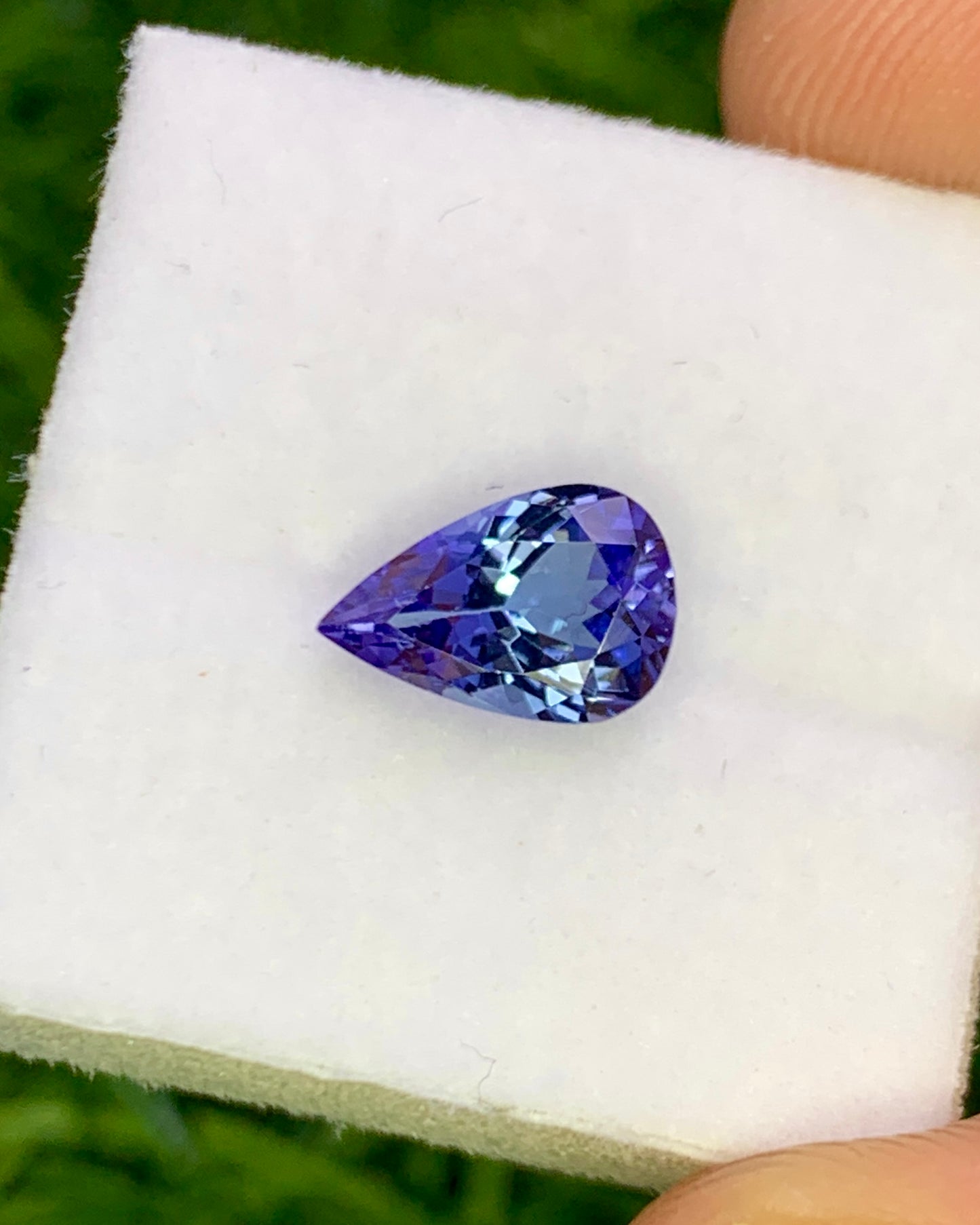 Natural Bi Color Tanzanite 1.38 Carat 9x6 MM Pear Shape Faceted Gemstone