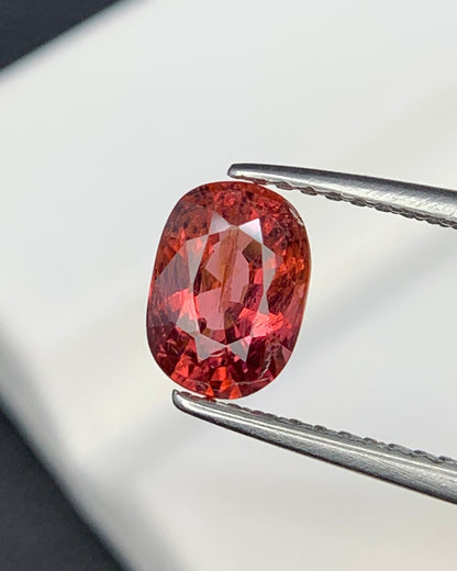 Natural Red Spinel 1.27 Carat 7.3x5.3 MM Cushion Shape Faceted Gemstone 