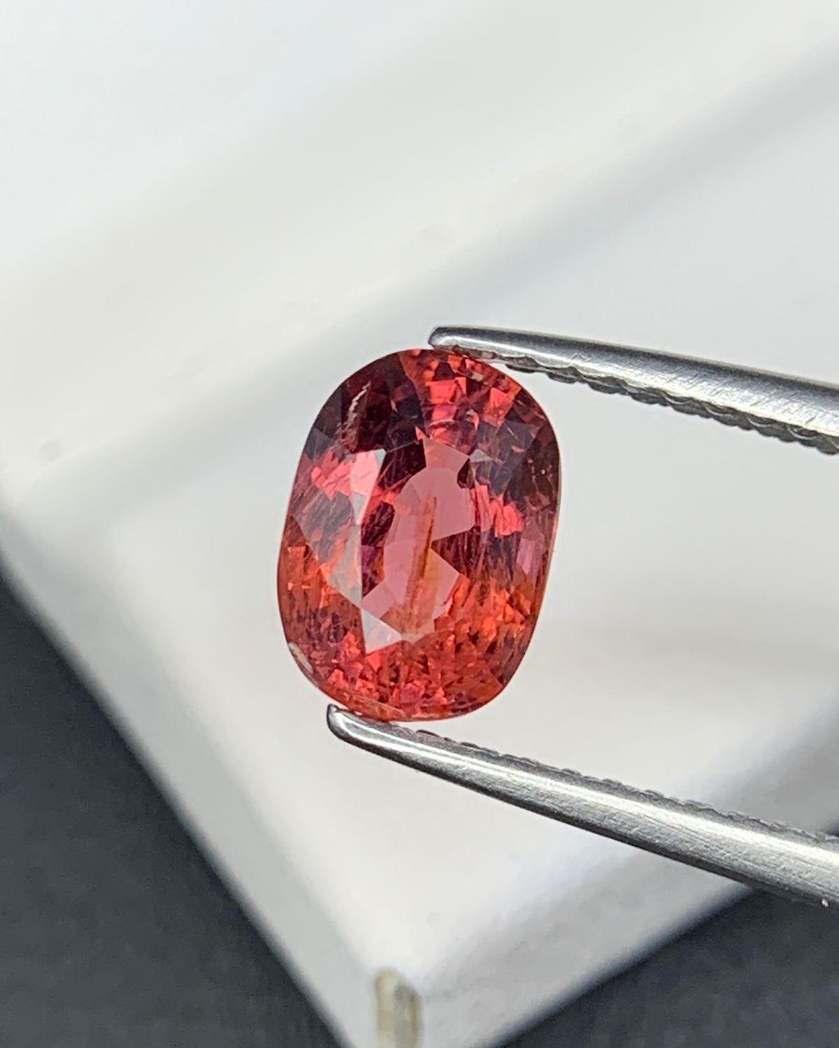 Natural Red Spinel 1.27 Carat 7.3x5.3 MM Cushion Shape Faceted Gemstone 