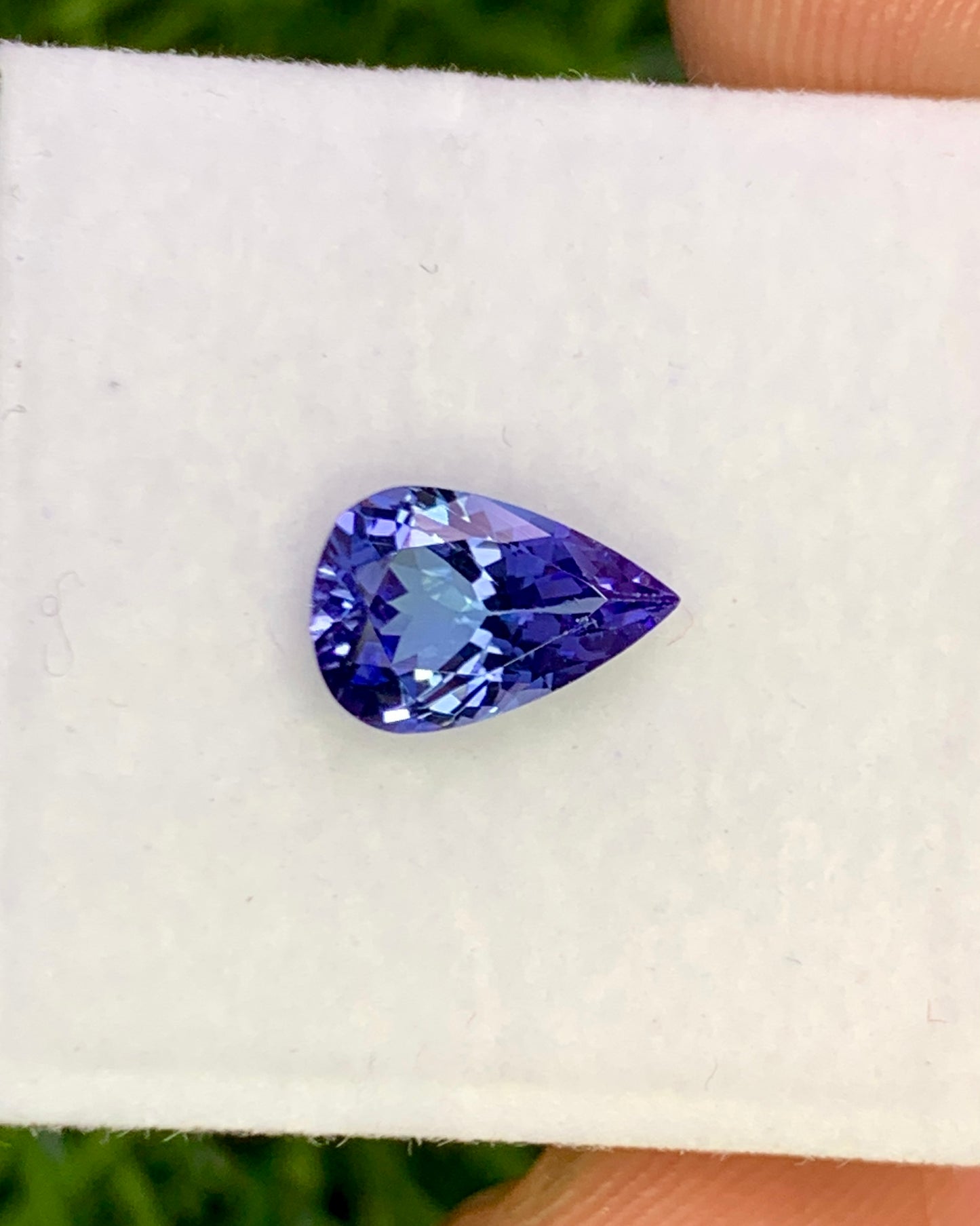 Natural Bi Color Tanzanite 1.38 Carat 9x6 MM Pear Shape Faceted Gemstone