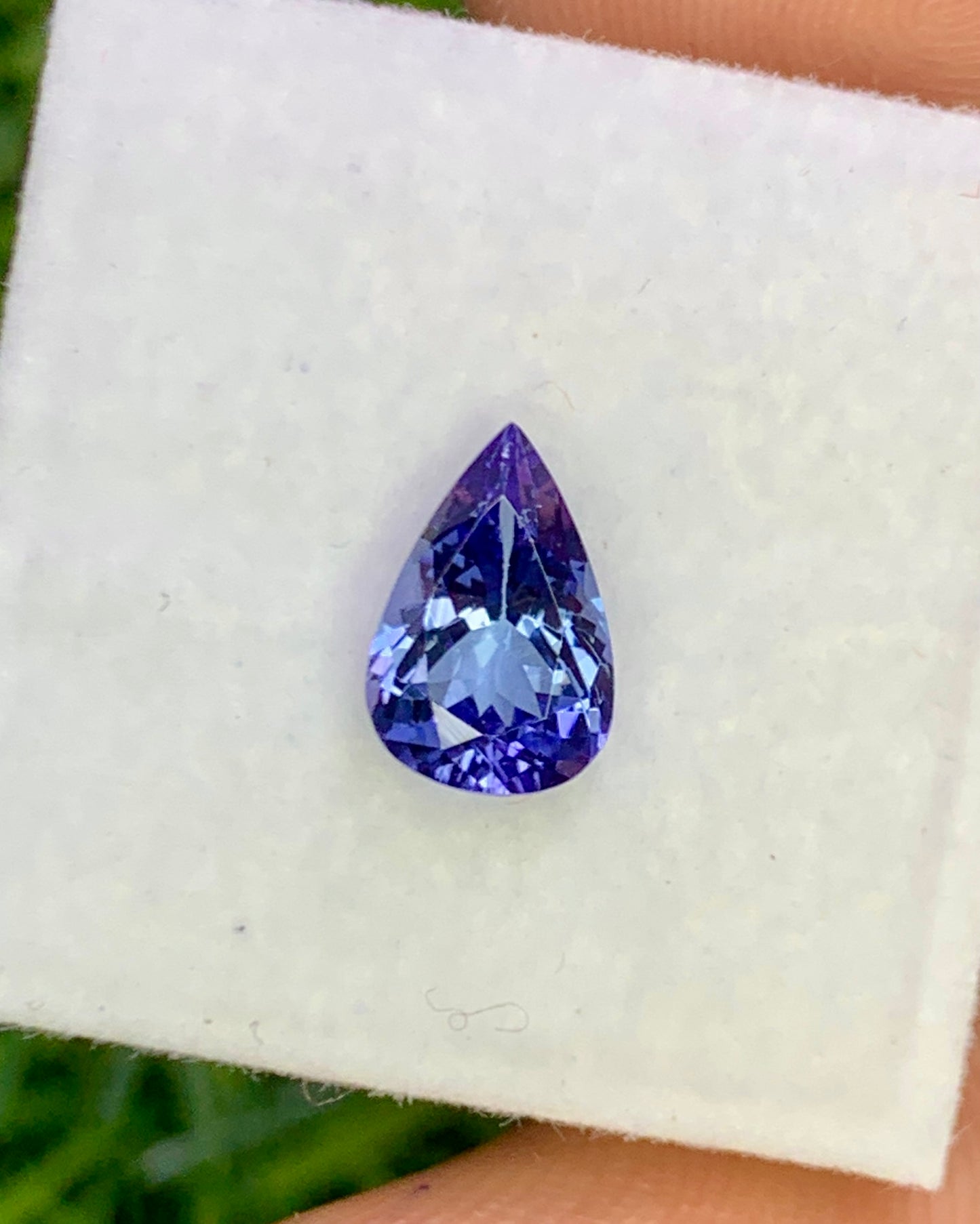 Natural Bi Color Tanzanite 1.38 Carat 9x6 MM Pear Shape Faceted Gemstone