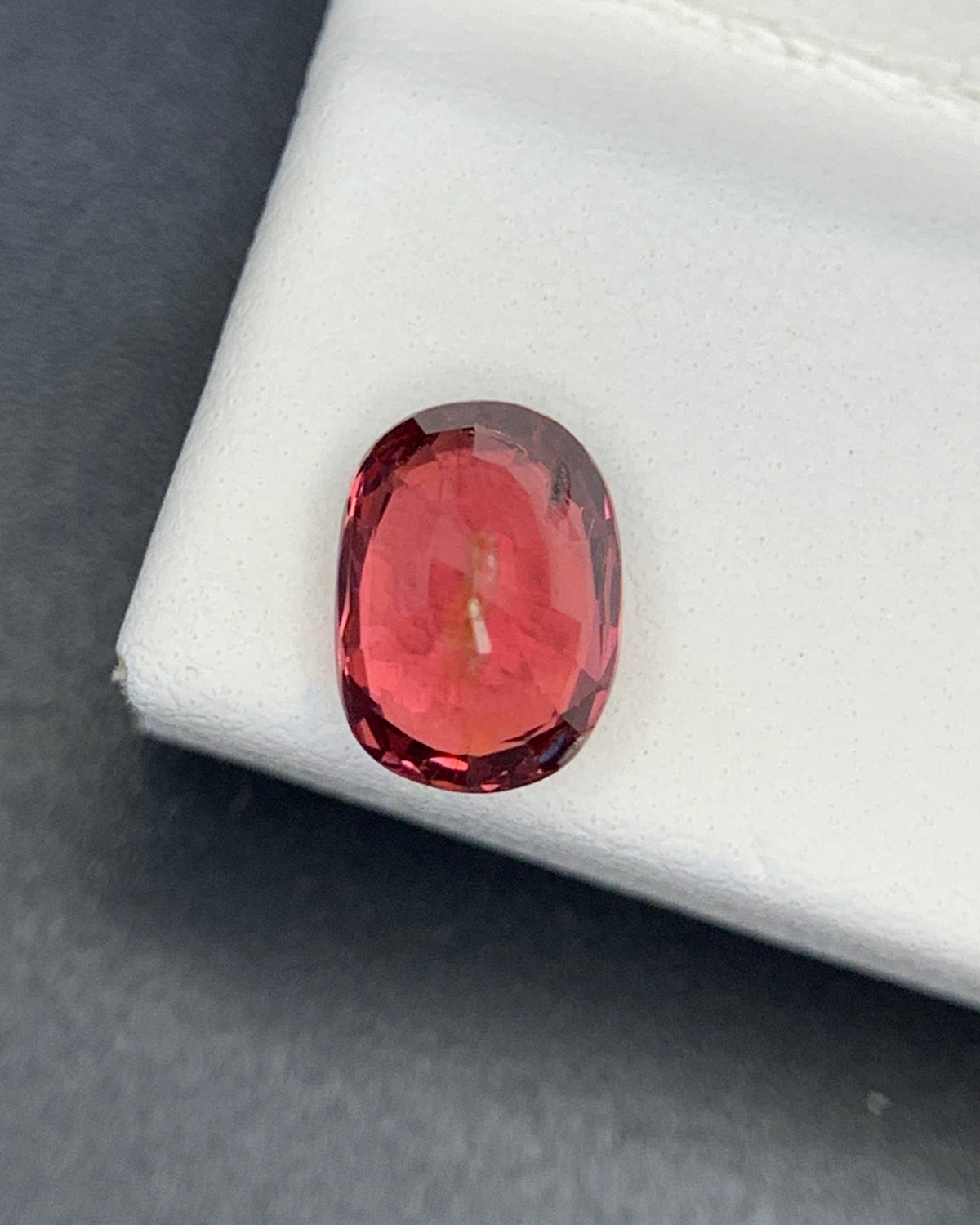 Natural Red Spinel 1.27 Carat 7.3x5.3 MM Cushion Shape Faceted Gemstone 