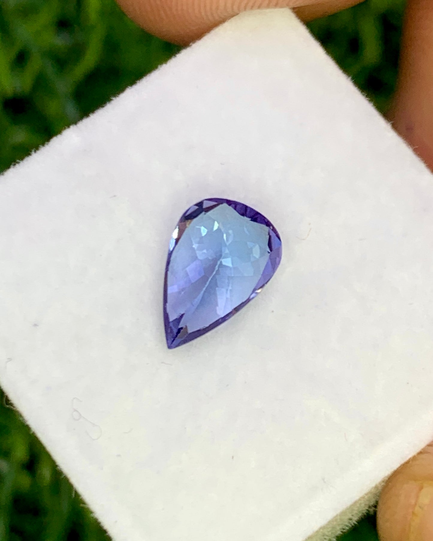 Natural Bi Color Tanzanite 1.38 Carat 9x6 MM Pear Shape Faceted Gemstone