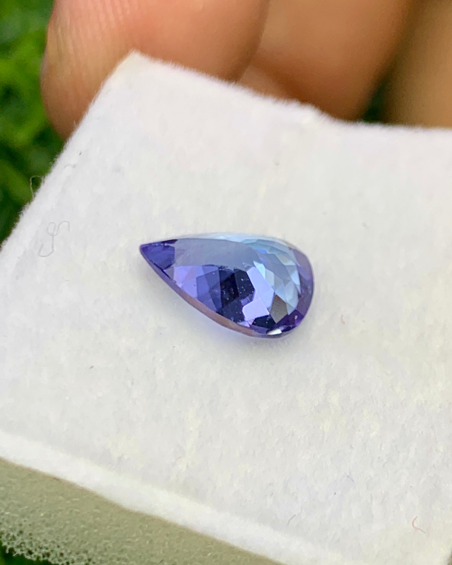 Natural Bi Color Tanzanite 1.38 Carat 9x6 MM Pear Shape Faceted Gemstone