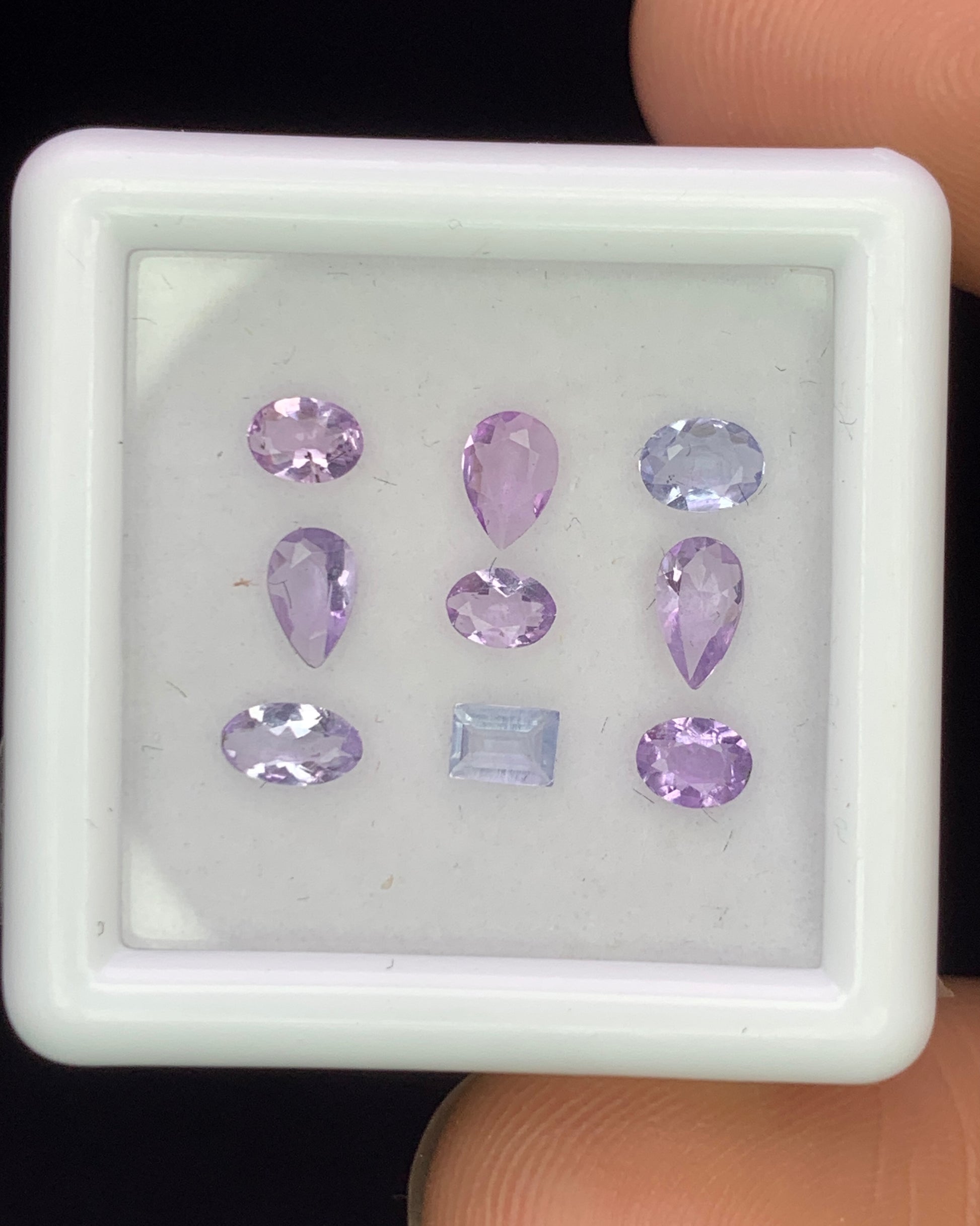 Natural Rare Color Change Hackmanite Lot 0.86 Carat Mix Size Mix Shape Faceted Gemstone 9 Piece Lot 