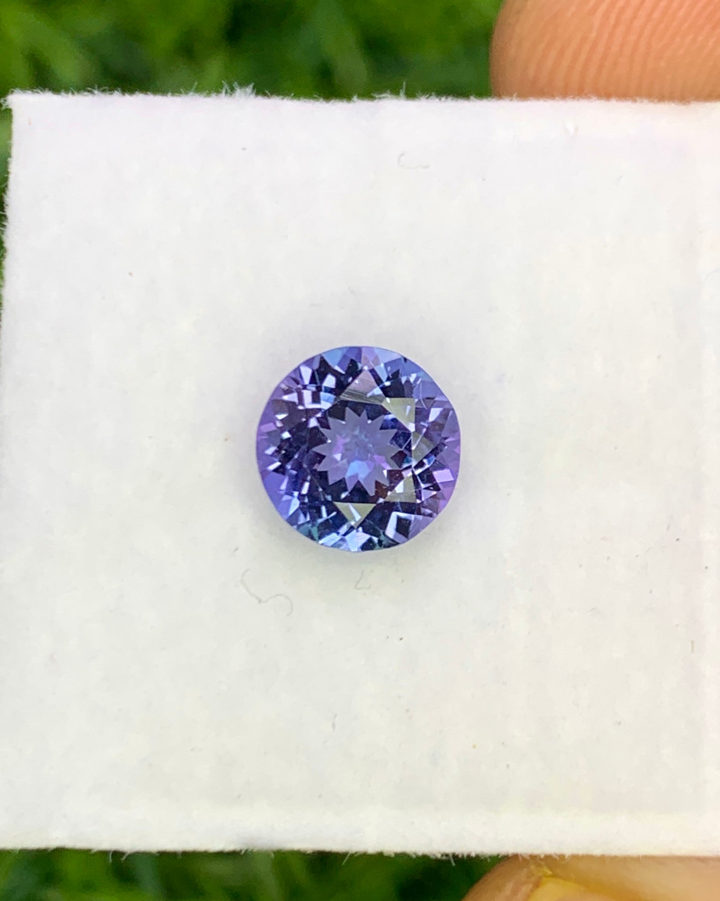 Natural Bi Color Tanzanite 1.31 Carat 6.9x6.9 MM Round Shape Faceted Gemstone