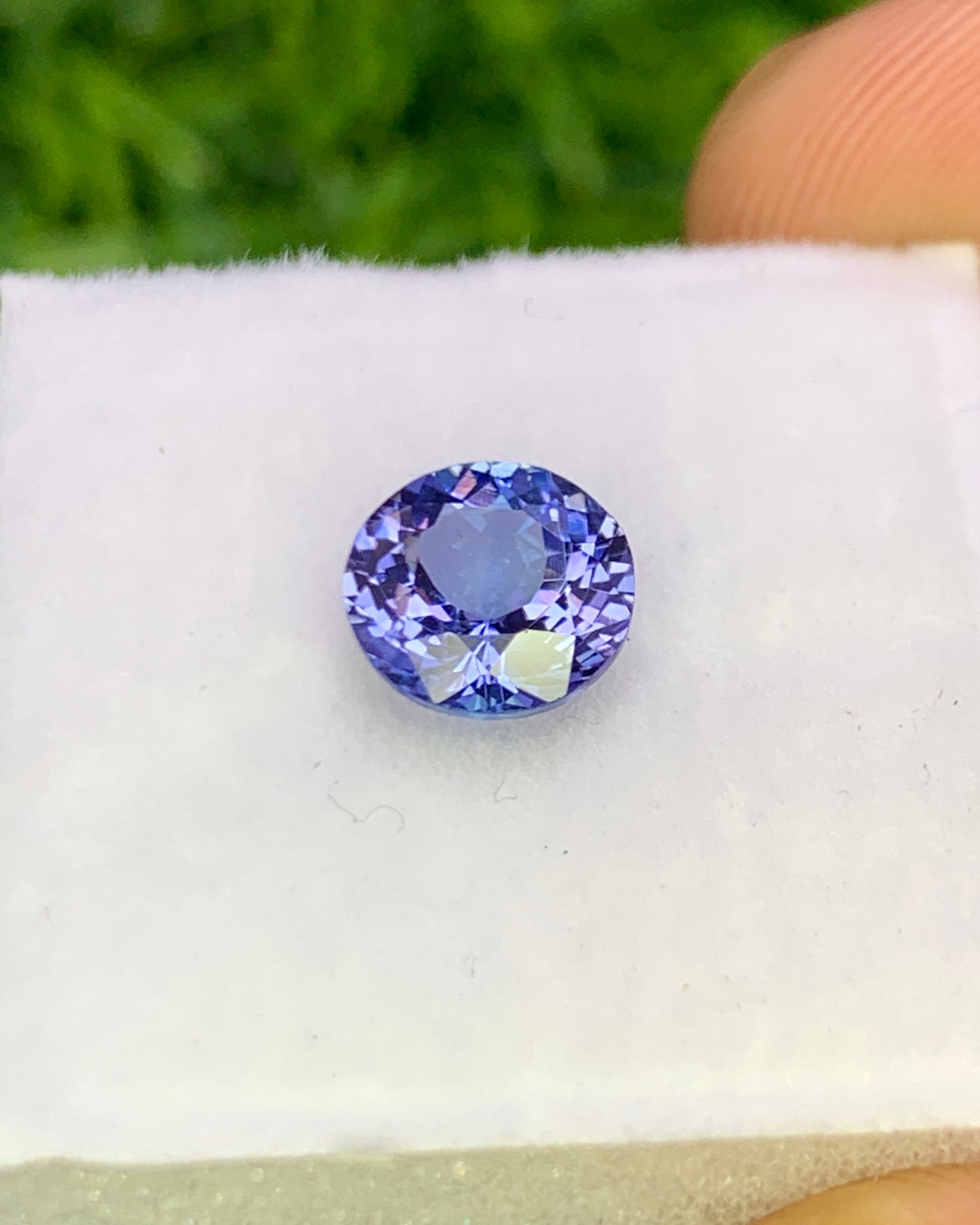 Natural Bi Color Tanzanite 1.31 Carat 6.9x6.9 MM Round Shape Faceted Gemstone