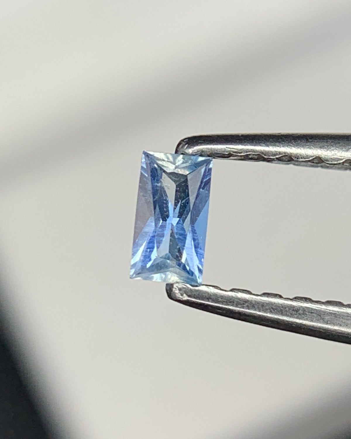 Natural Rare Blue Jeremejevite 0.07 Carat 3.5x2 MM Baguette Shape Faceted Gemstone