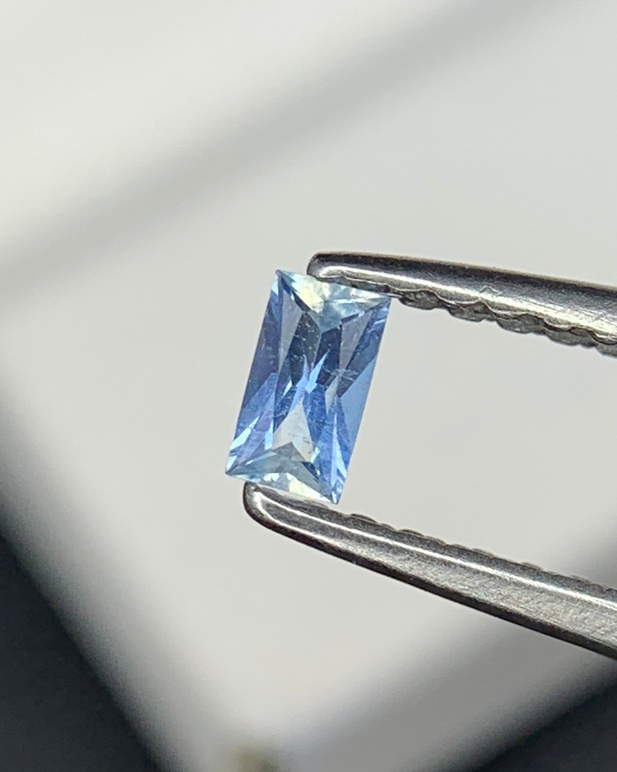 Natural Rare Blue Jeremejevite 0.07 Carat 3.5x2 MM Baguette Shape Faceted Gemstone