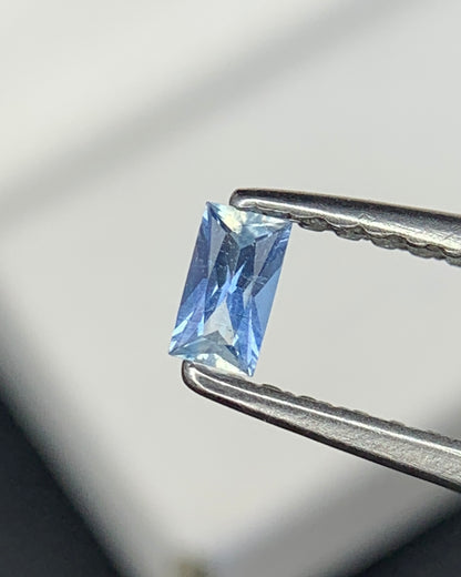 Natural Rare Blue Jeremejevite 0.07 Carat 3.5x2 MM Baguette Shape Faceted Gemstone