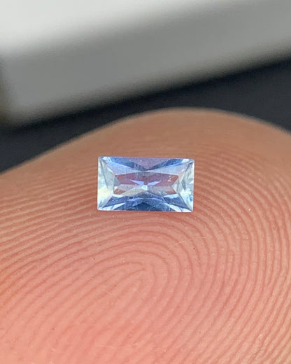 Natural Rare Blue Jeremejevite 0.07 Carat 3.5x2 MM Baguette Shape Faceted Gemstone