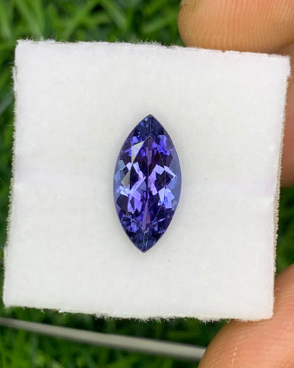 Natural Flawless Bi Color Tanzanite 2.20 Carat 13.1x6.4 MM Marquise Shape Faceted Gemstone