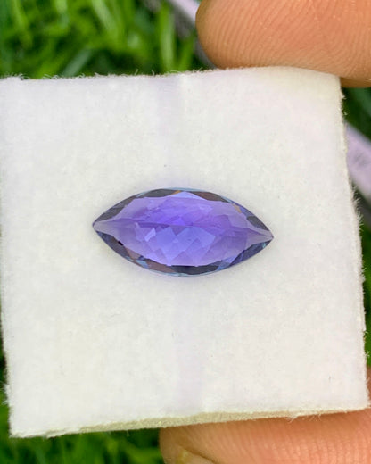 Natural Flawless Bi Color Tanzanite 2.20 Carat 13.1x6.4 MM Marquise Shape Faceted Gemstone