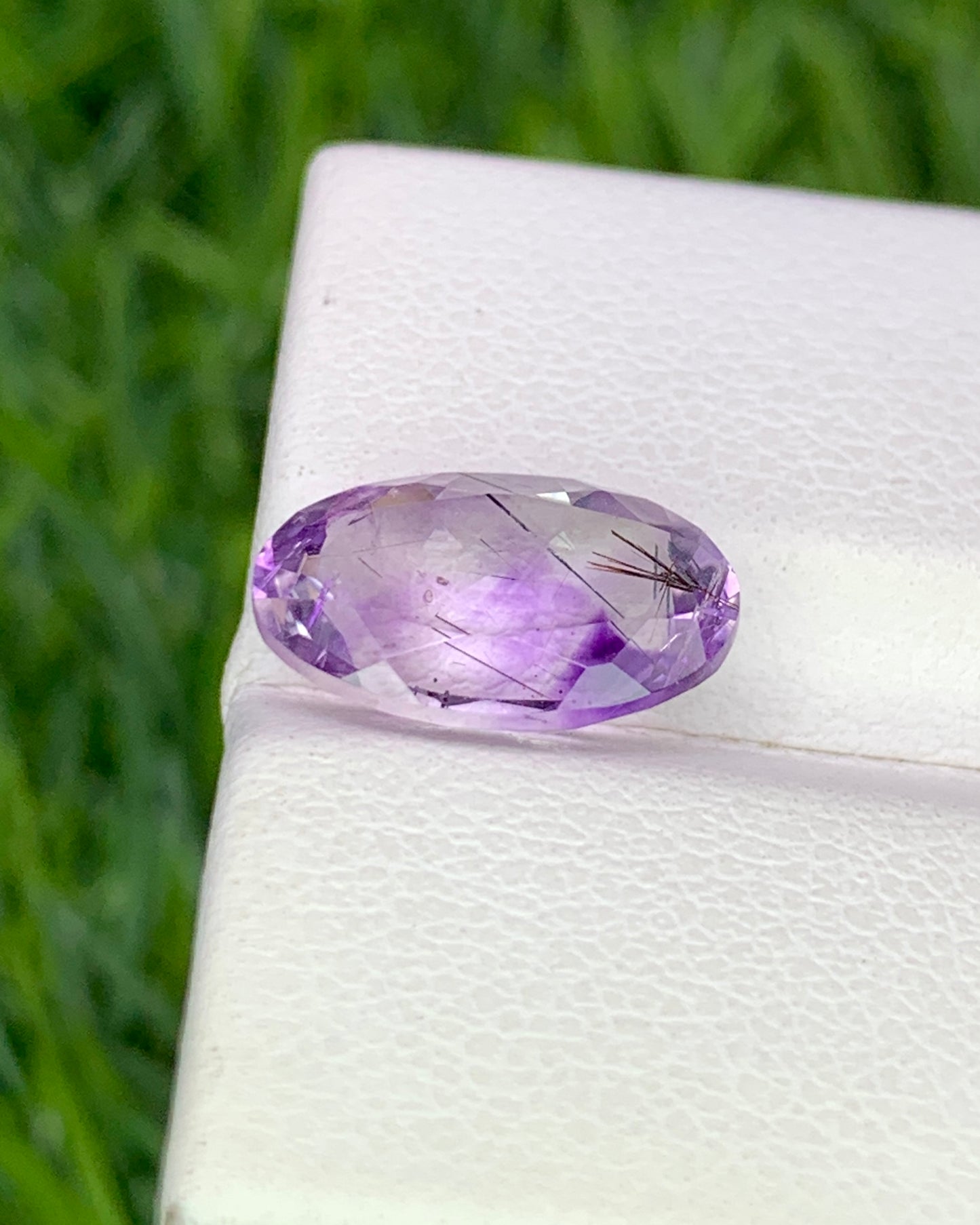 Natural Super Seven 2.69 Carat 11.5x7.5 MM Oval Shape Faceted Gemstone with 7 Crystals Healing Stone Seven Chakra Melody Stone