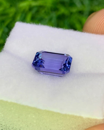 Natural Bi Color Tanzanite 2.11 Carat 8x6 MM Octagon Shape Faceted Gemstone