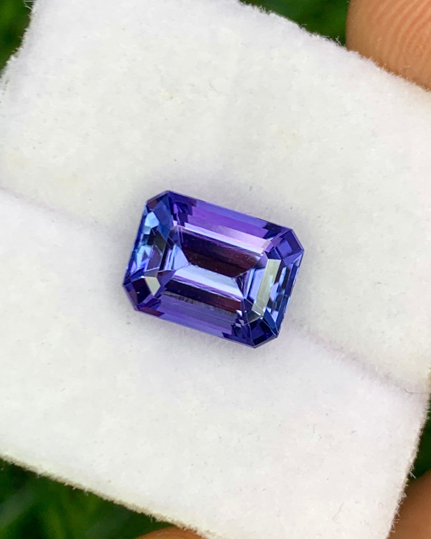 Natural Bi Color Tanzanite 2.11 Carat 8x6 MM Octagon Shape Faceted Gemstone