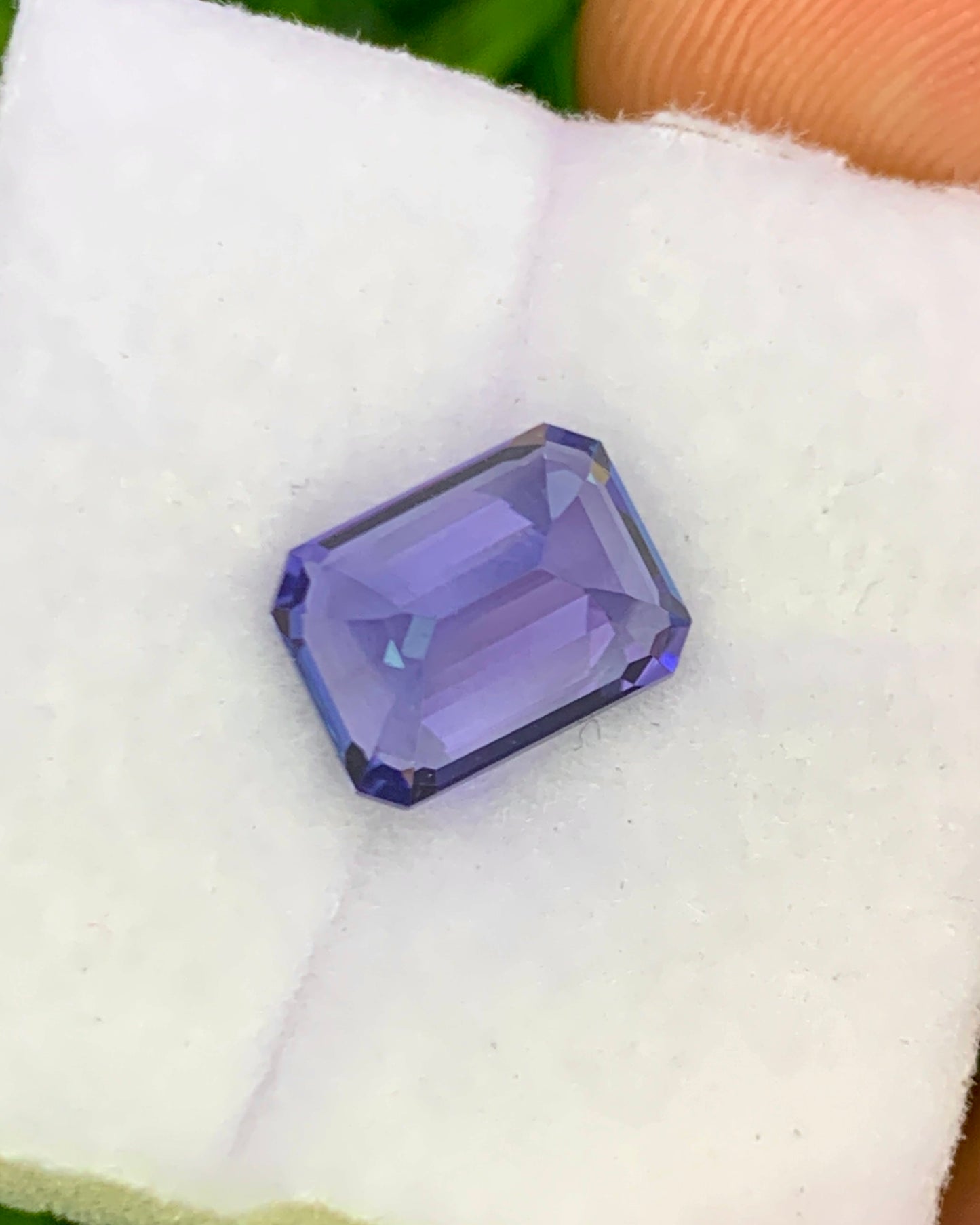 Natural Bi Color Tanzanite 2.11 Carat 8x6 MM Octagon Shape Faceted Gemstone