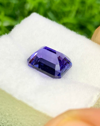 Natural Bi Color Tanzanite 2.11 Carat 8x6 MM Octagon Shape Faceted Gemstone