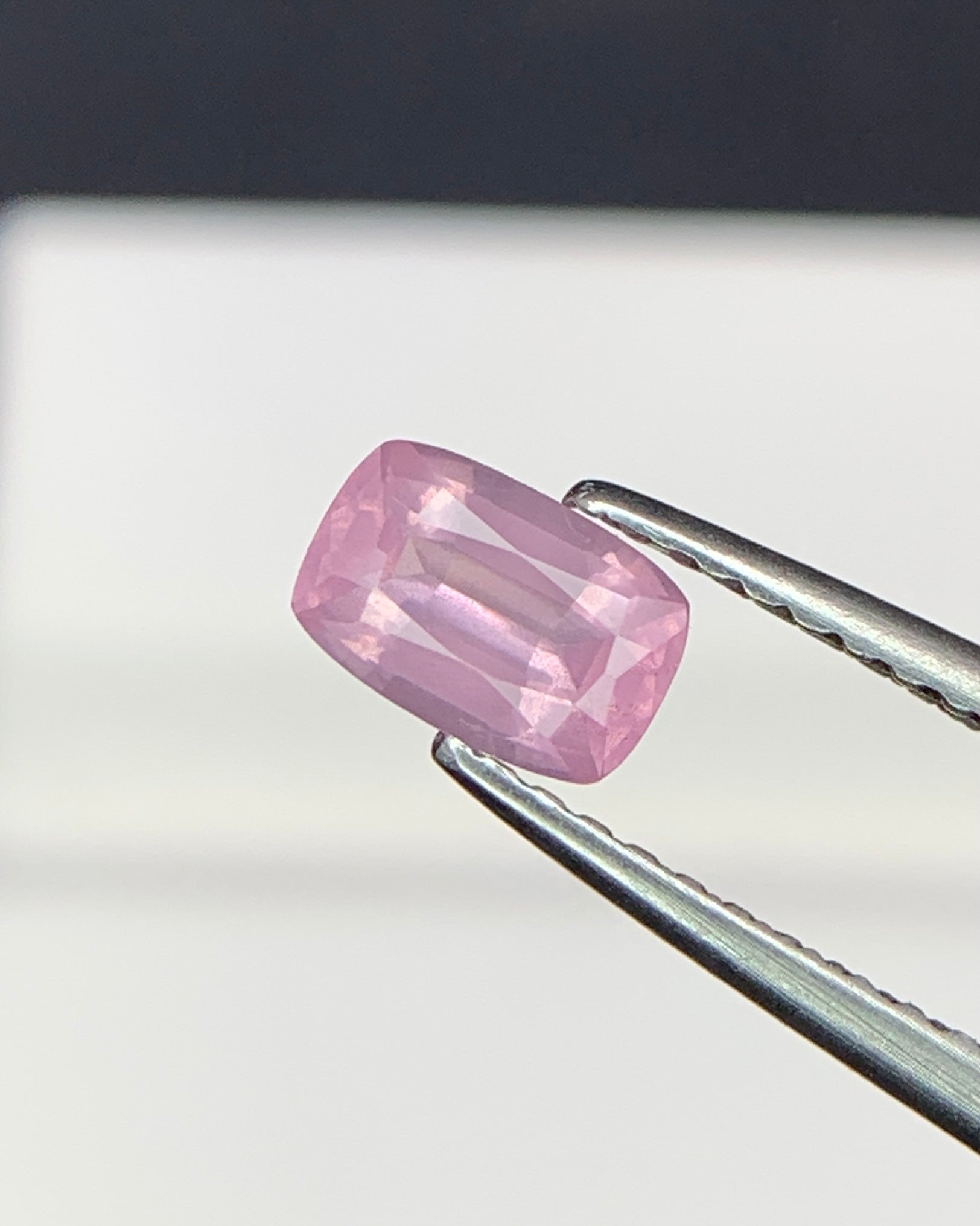 Natural Opalescent Spinel 0.56 Carat 6x4 MM Cushion Shape Faceted Gemstone 