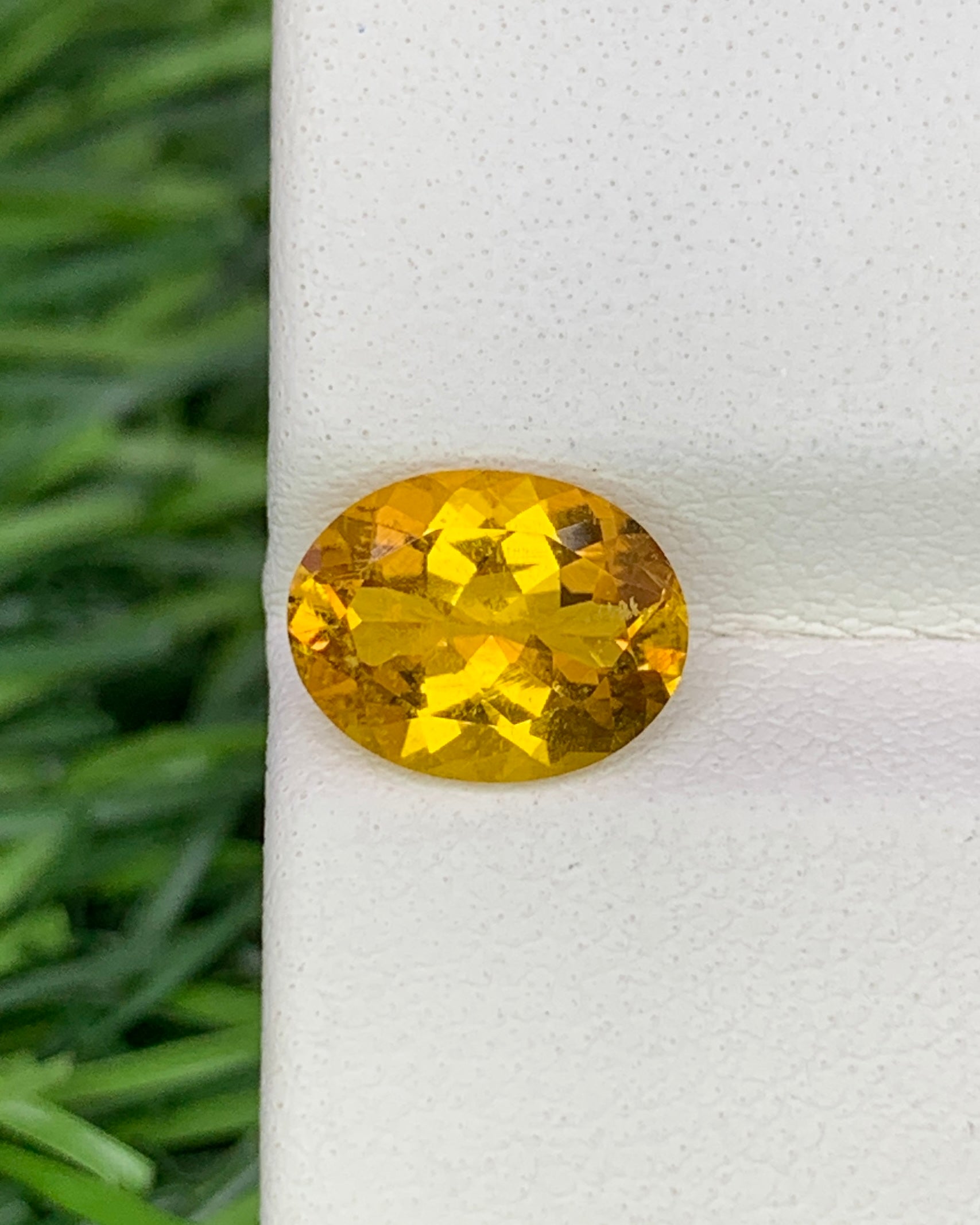 Natural Yellow Tourmaline 1.59 Carat 9x7 MM Oval Shape Faceted Gemstone 