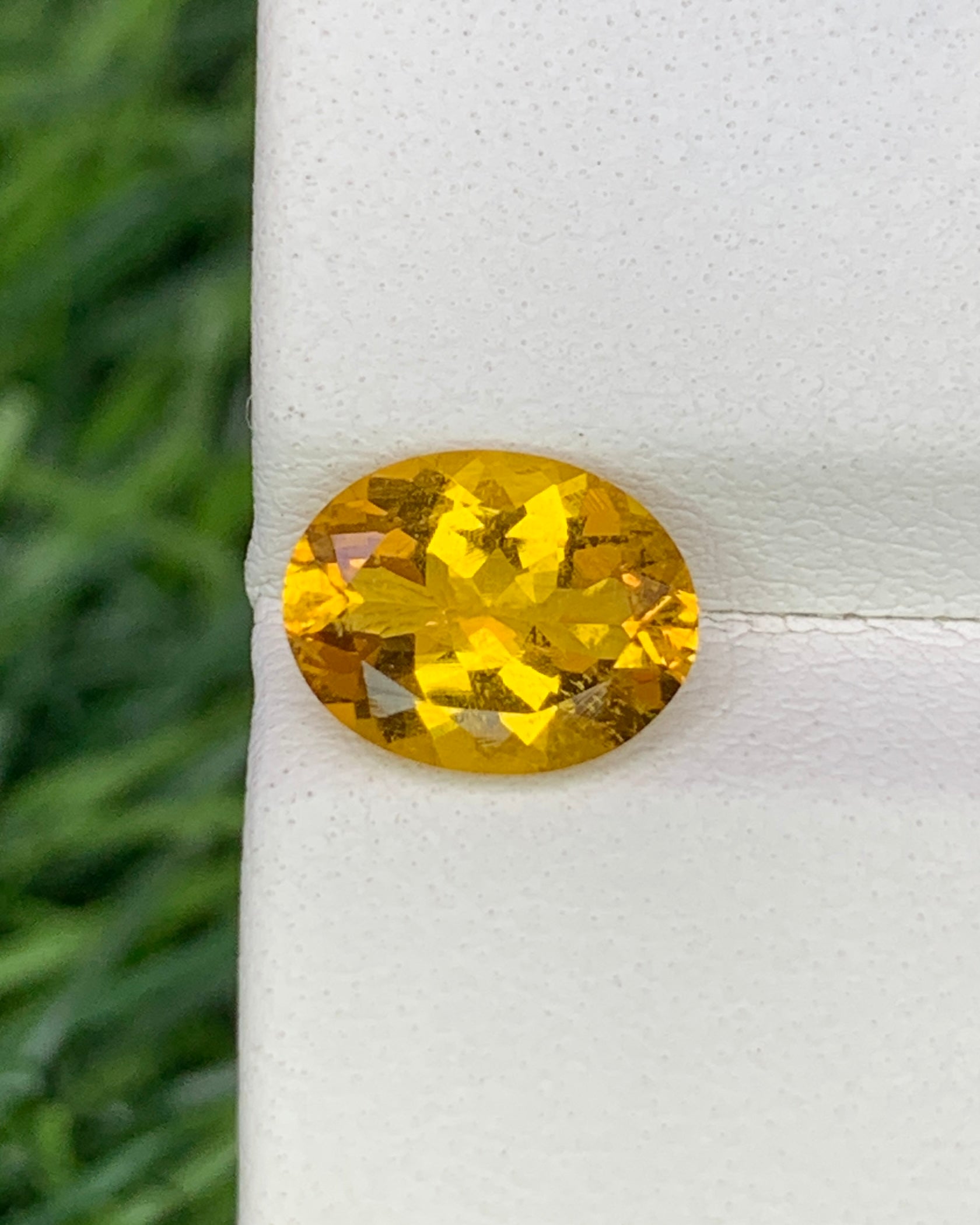 Natural Yellow Tourmaline 1.59 Carat 9x7 MM Oval Shape Faceted Gemstone 