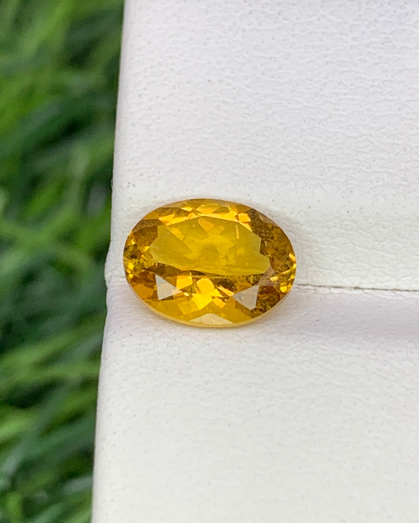 Natural Yellow Tourmaline 1.59 Carat 9x7 MM Oval Shape Faceted Gemstone 