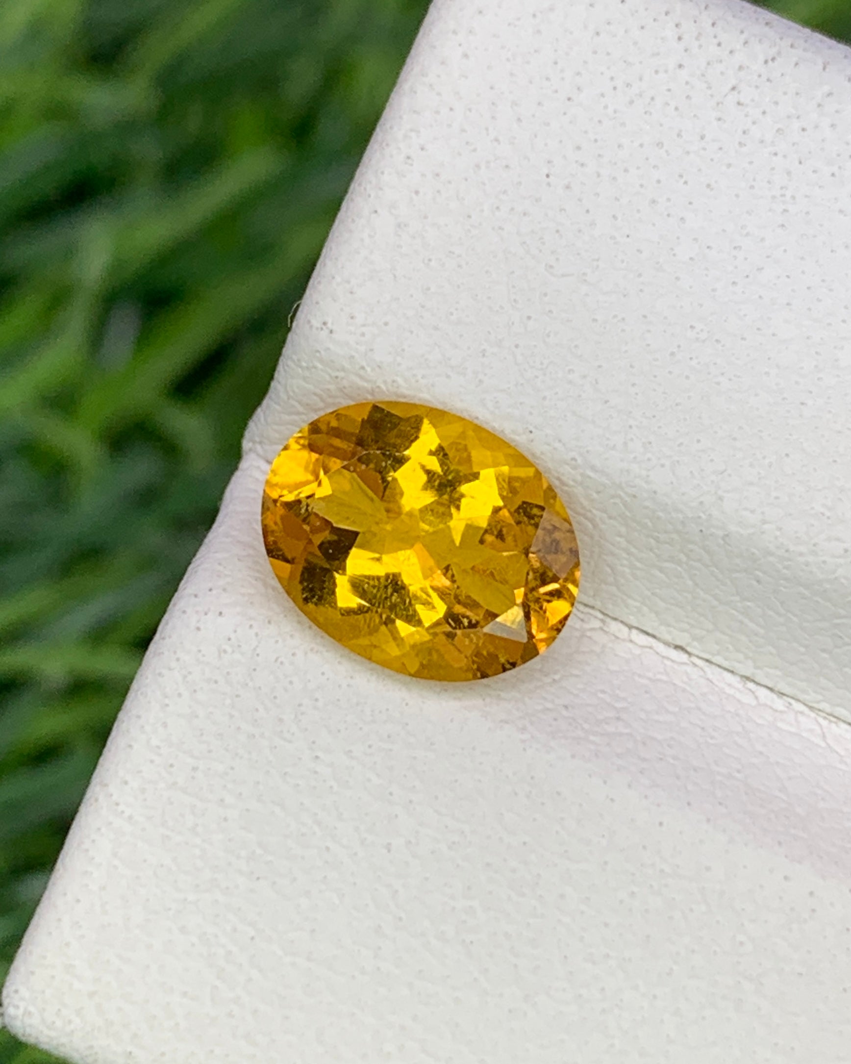 Natural Yellow Tourmaline 1.59 Carat 9x7 MM Oval Shape Faceted Gemstone 
