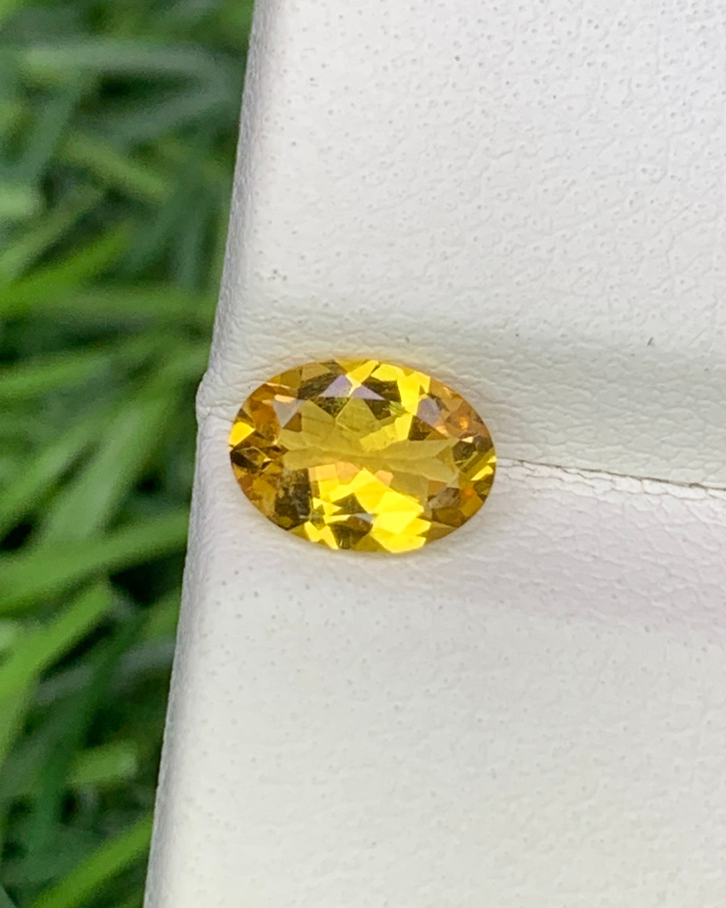 Natural Yellow Tourmaline 0.63 Carat 7x5 MM Oval Shape Faceted Gemstone 