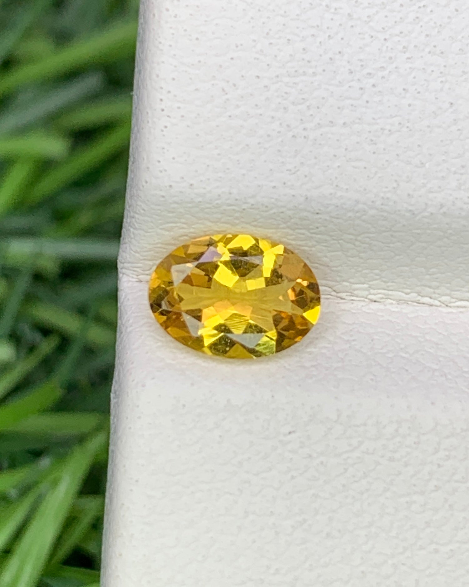 Natural Yellow Tourmaline 0.63 Carat 7x5 MM Oval Shape Faceted Gemstone 
