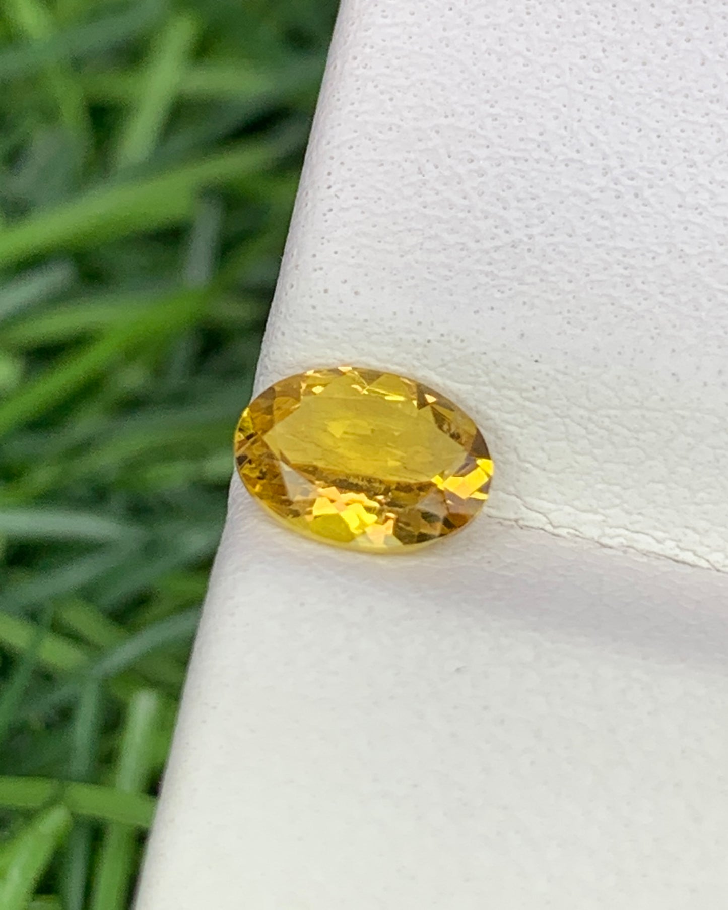 Natural Yellow Tourmaline 0.63 Carat 7x5 MM Oval Shape Faceted Gemstone 
