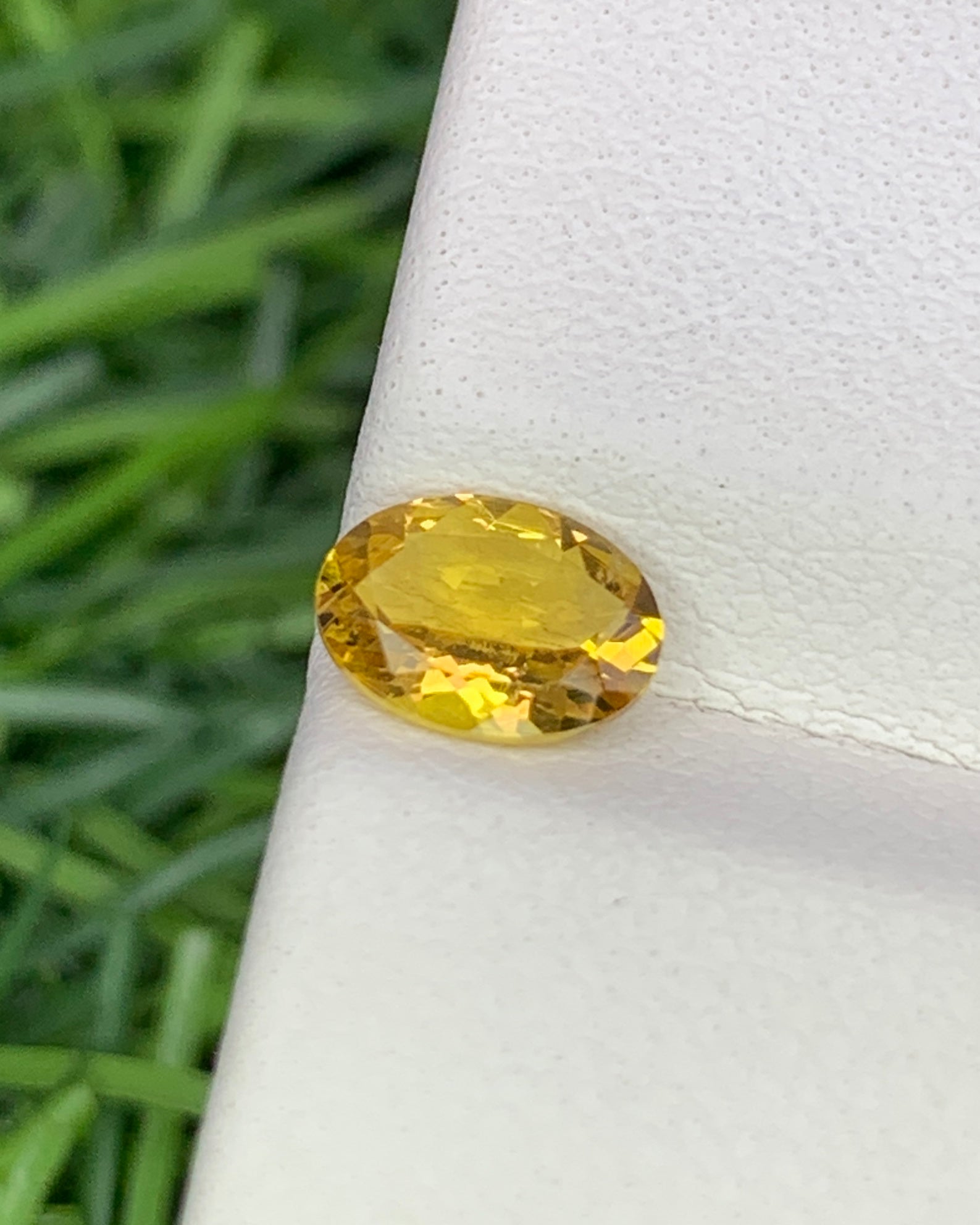 Natural Yellow Tourmaline 0.63 Carat 7x5 MM Oval Shape Faceted Gemstone 